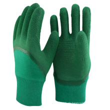 NMSAFETY Baumwoll-Liner beschichtete grüne Latex-Handschuhe